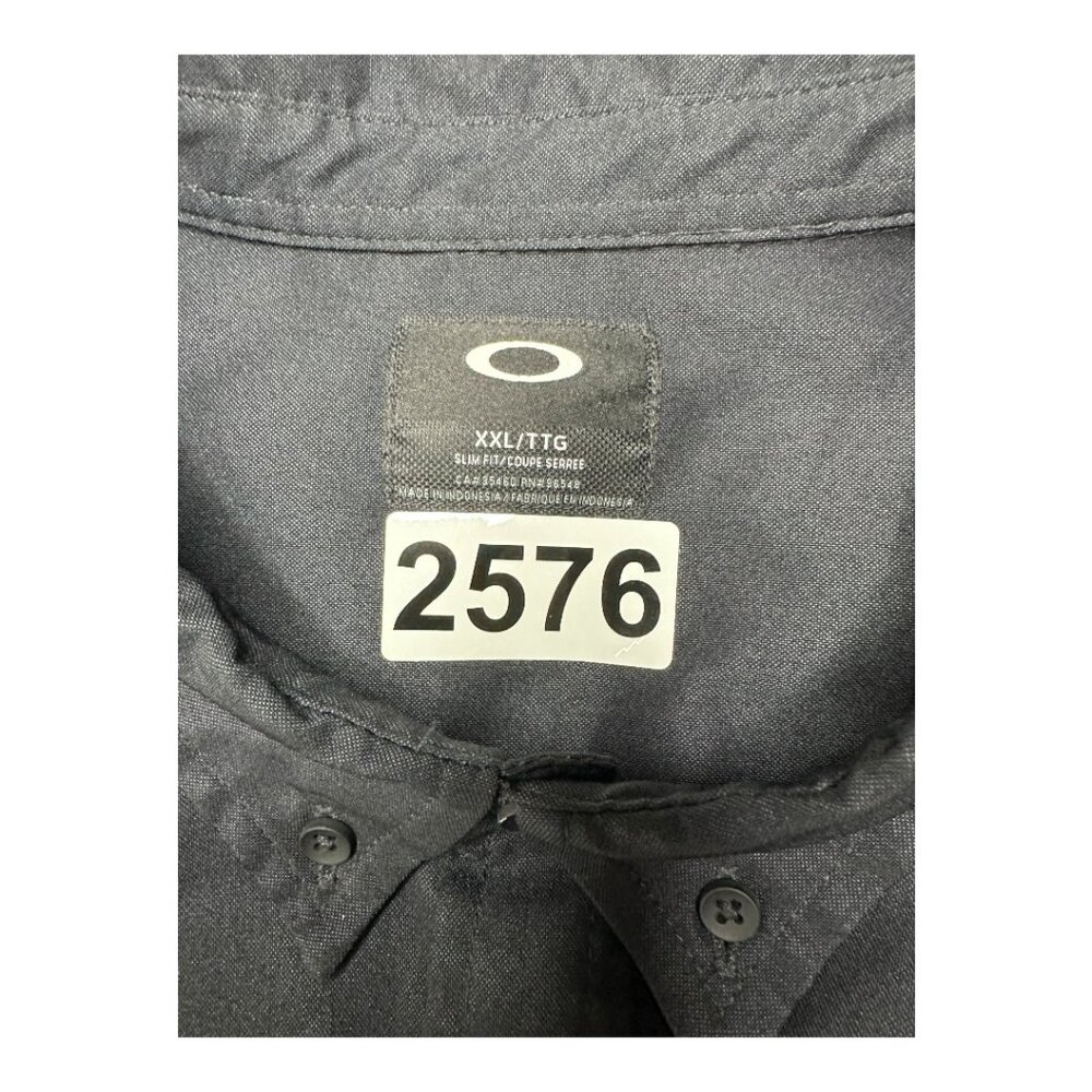 Oakley Button Down Shirt Mens XXL Slim Fit Black - Picture 4 of 4